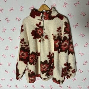 Floral Fleece Pullover